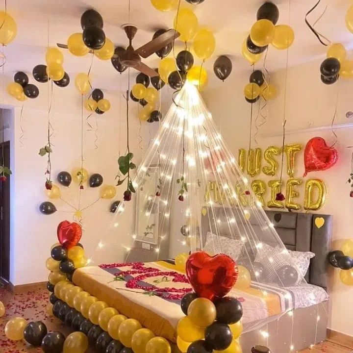 Anniversary candlelight dinner decoration setup, Gurugram