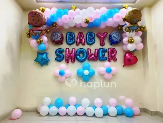 Luxury baby shower event decoration setup, Gurugram