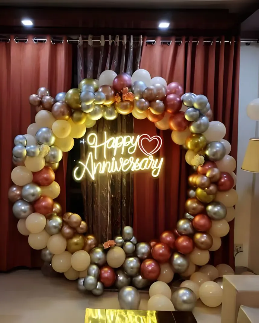 Birthday balloon arch with number display, Gurugram